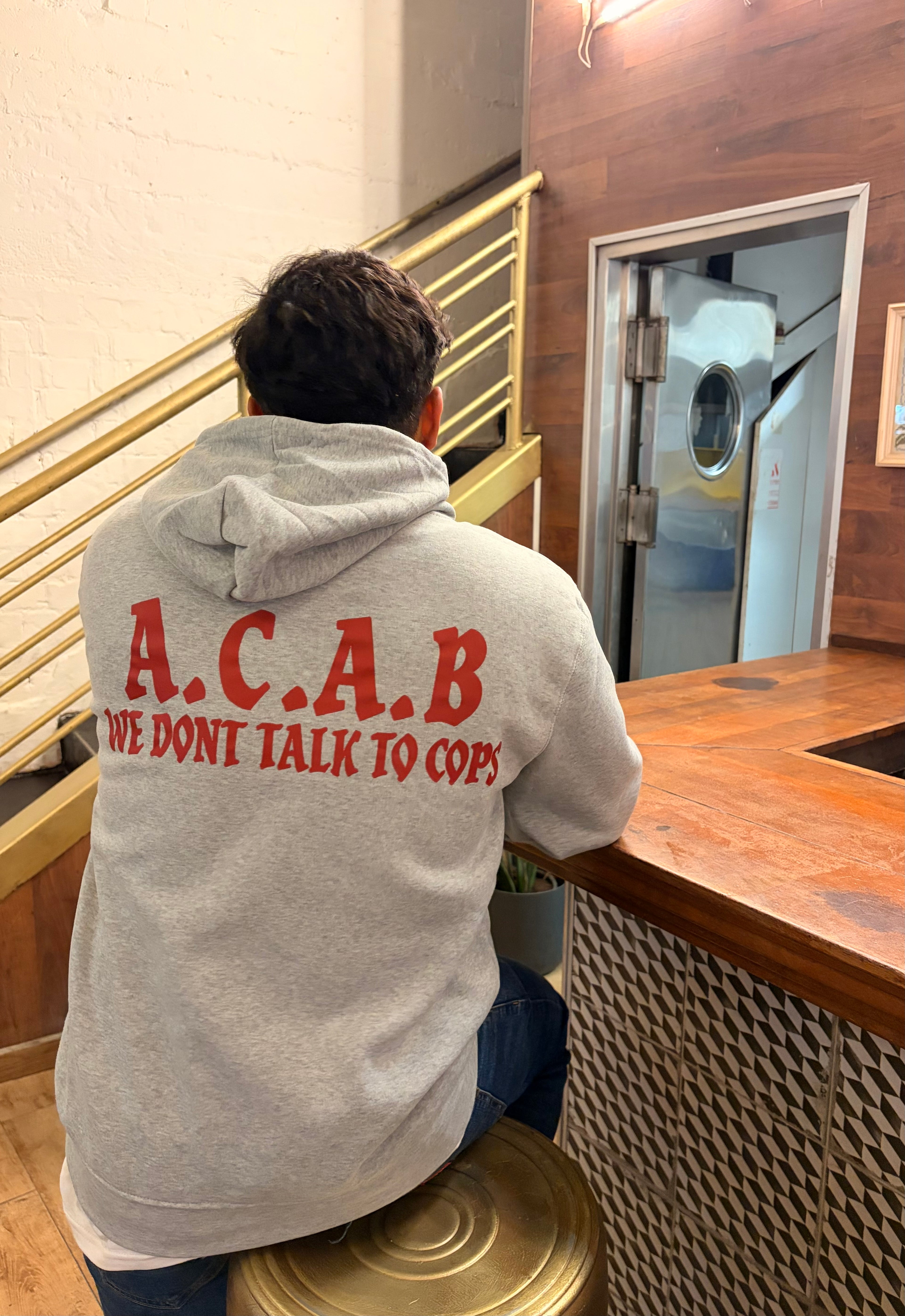 GREY 'ACAB' HOODIE